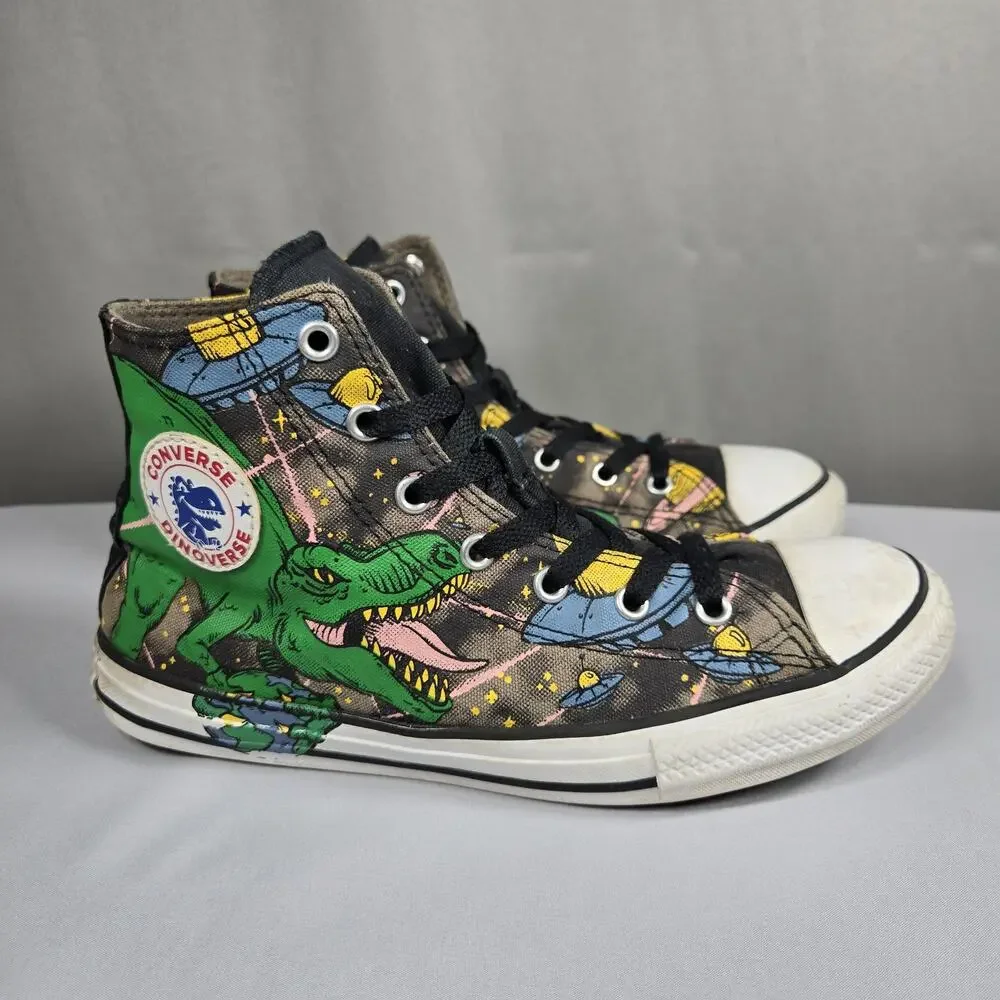 Converse Chuck Taylor All Star Dinoverse Kids 5 High Top Dinosaur Shoes